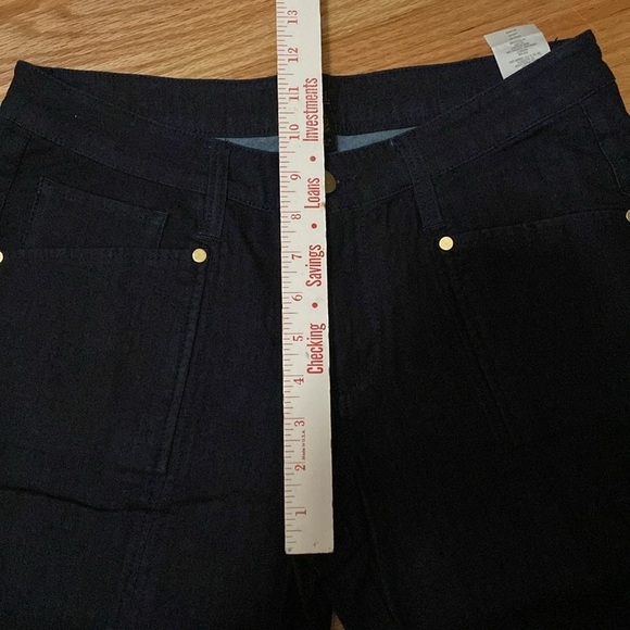 G.I.L.I. Wide Split Leg Denim Pants Jeans Womens 12P stretch Comfort Western - Picture 12 of 15